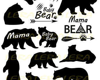 340x270 Baby Bear Digital Instant Dowload File For Printing Vector Etsy