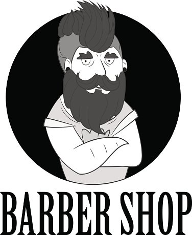 376x459 Brutal Bearded Man , Barber Shop , Style , Vector Graphics Premium