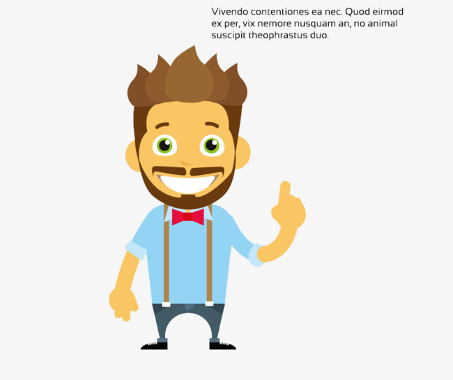 650x545 Cartoon Bearded Man Vector Business, Cartoon Vector, Man Vector