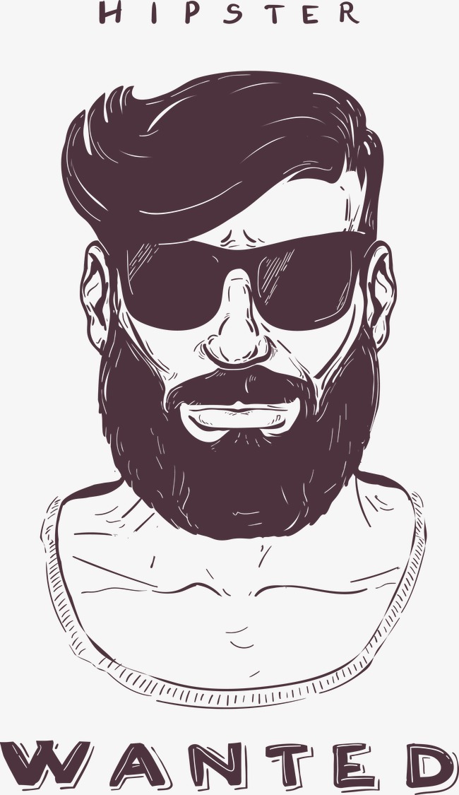 650x1125 Vector Bearded Man Wearing Sunglasses, The Man, Fashion