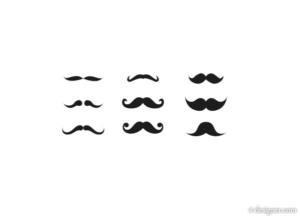 600x437 4 Designer Beard Vector Material