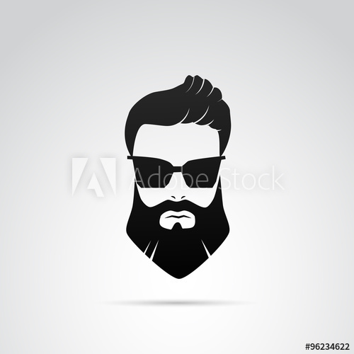 500x500 Beard Vector Icon.