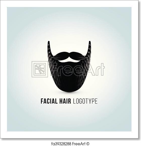 561x581 Free Art Print Of Isolated Male Face With Mustache And Beard