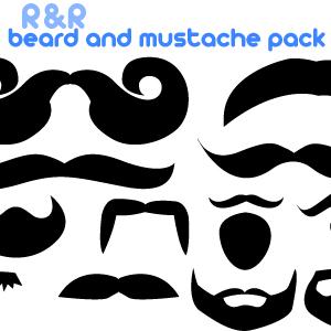 300x300 Mustache Vector And Beard Pack
