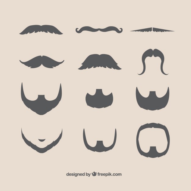 626x626 Mustaches And Beards Vector Free Download