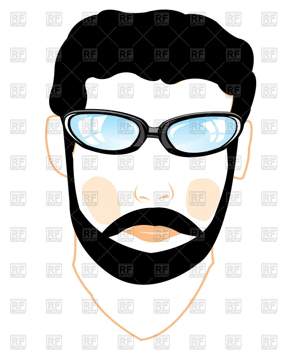 960x1200 Portrait Of Man In Glasses With Beard Vector Image Vector