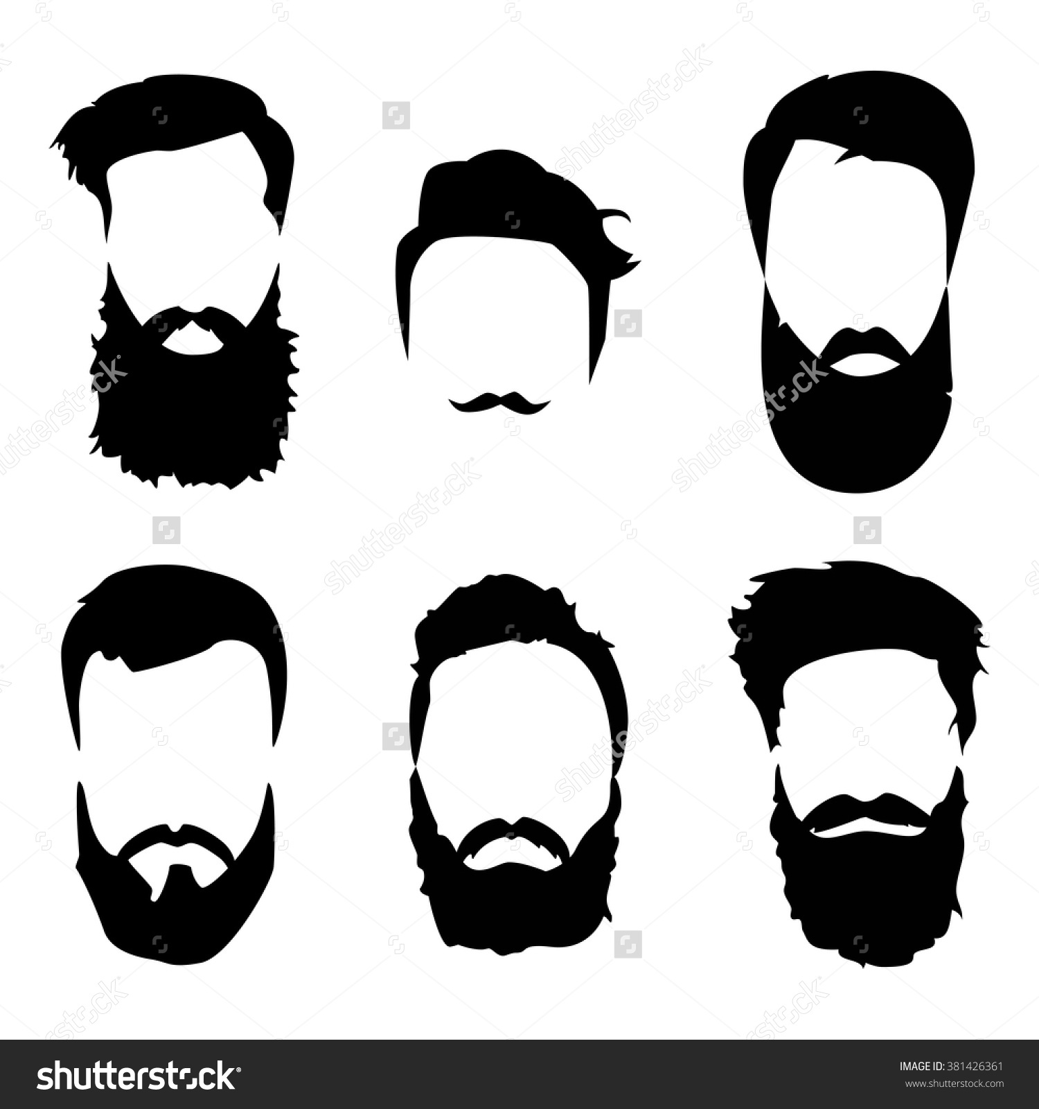 1500x1600 Beard Vector Free Download