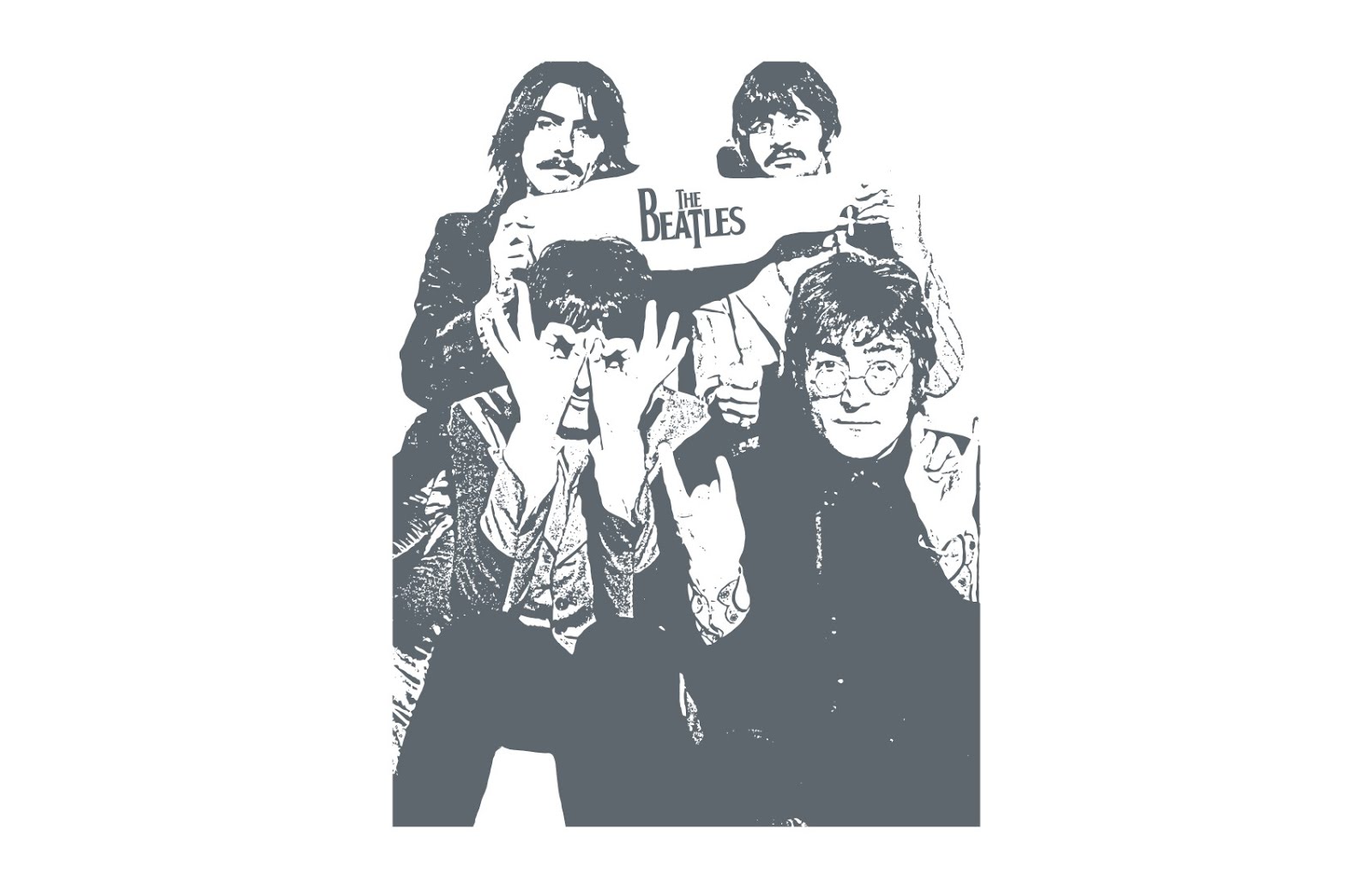1600x1037 The Beatles Poster Band Vector T Shirts