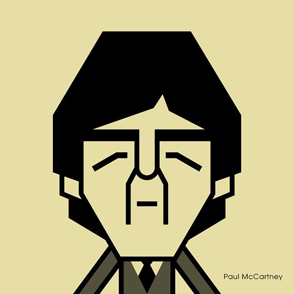 600x600 The Beatles Vector Graphic Caricature On Behance Beatles
