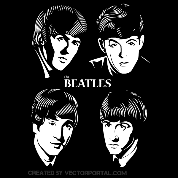 600x600 Beatles Vector Image In 2018 Free Vectors Beatles