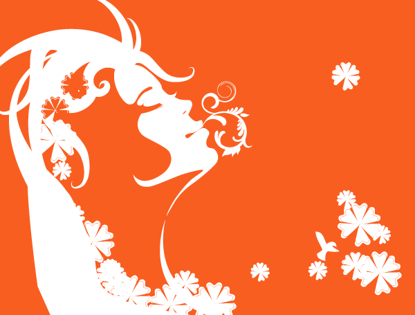 600x455 Beautiful Swirl Girl Vector 123freevectors