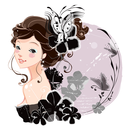 425x425 Beautiful Girl Vector Eps Format Free Vector Download