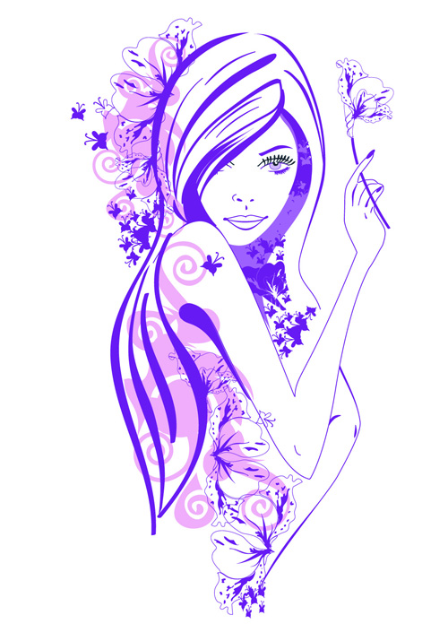500x715 Beautiful Of Fashion Girls Vector Graphic 05 Free Download