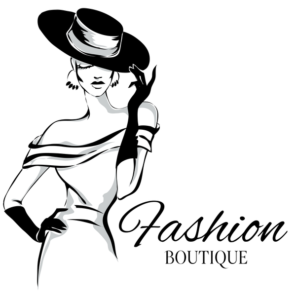 600x600 Fashion Boutique Background With Beautiful Girl Vector 04 Free