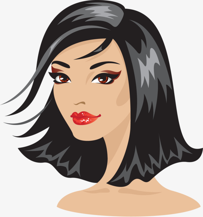 650x694 Vector Hand Painted Beautiful Girls, Vector, Hand Painted