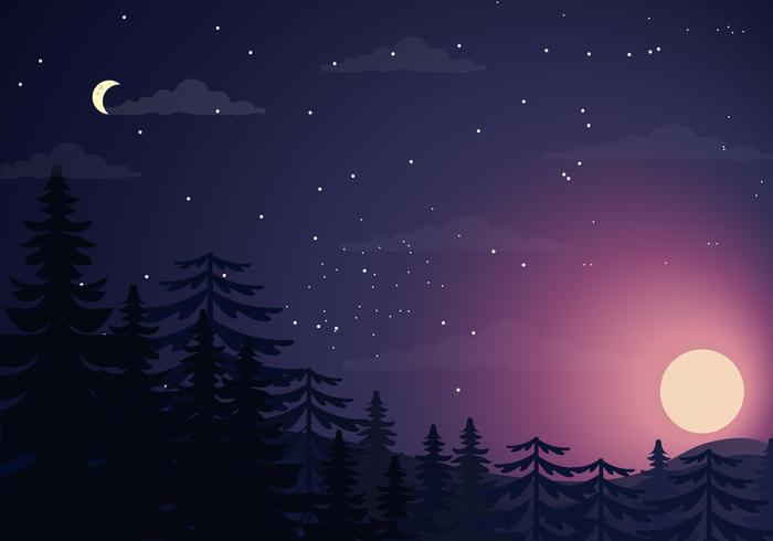 700x490 Beautiful Vector Landscape Illustration