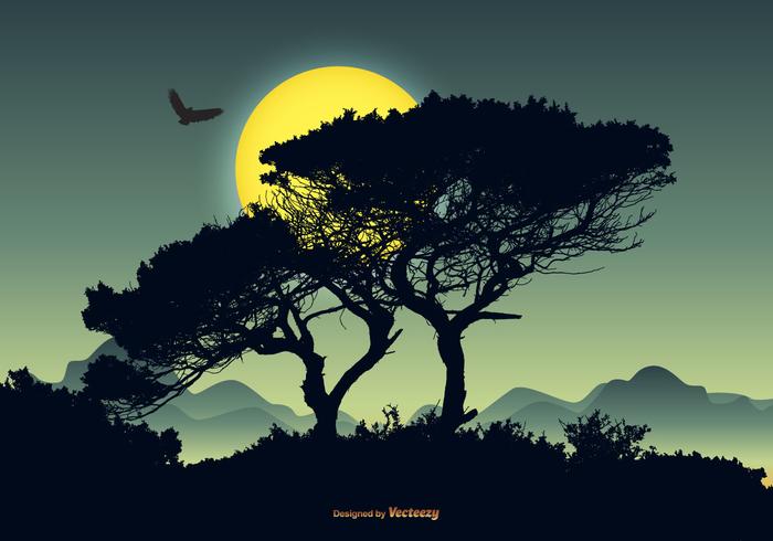 700x490 Beautiful Vector Landscape Scene