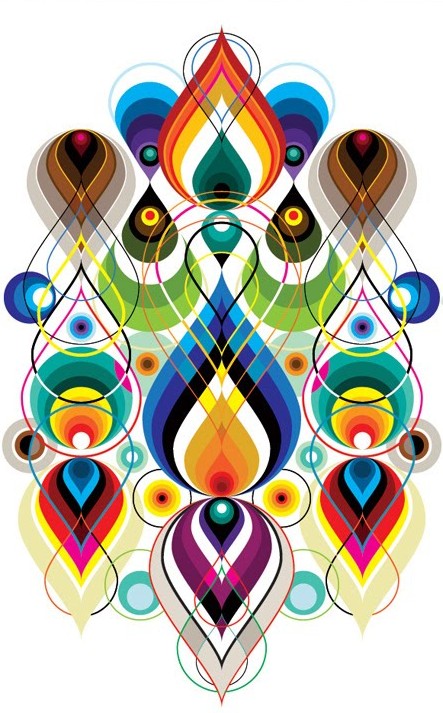 443x713 Beautiful Vector Art