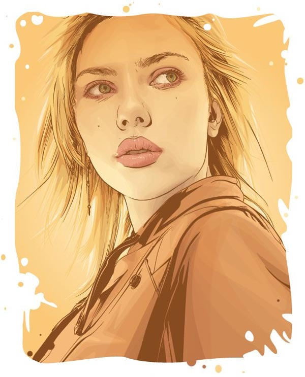 600x743 Beautiful Amp Inspirational Examples Of Vector Portrait Art