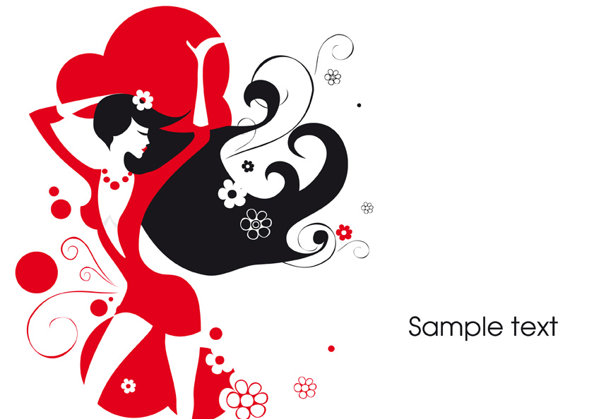 841x594 Red Beauty Vector Free Vector 4vector