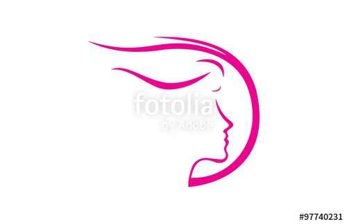 500x324 Beautiful Woman Face Vector Logo Stock Image And Royalty Free