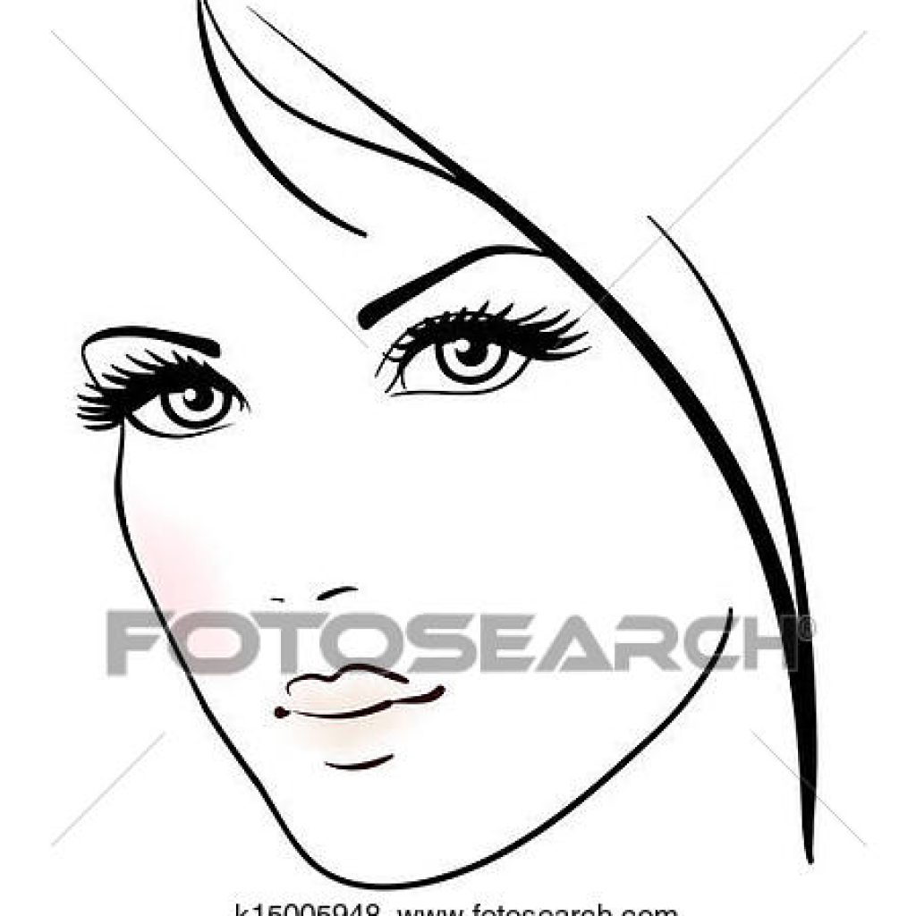 1024x1024 Clip Art Face Clipart Of Beauty Girl Beautiful Woman Vector