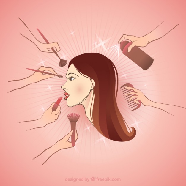 626x626 Making Up A Beautiful Woman Vector Free Download