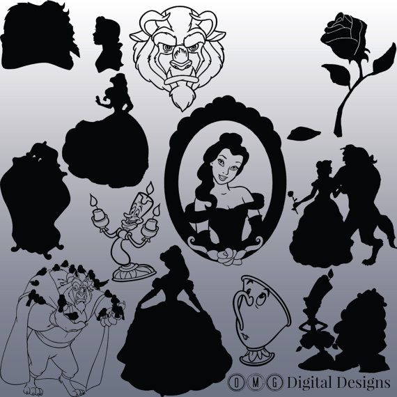 570x570 Beauty And The Beast Vector Art