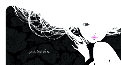 500x269 Hairdresser And Beauty Salon Theme Vector Background 02 Free Download