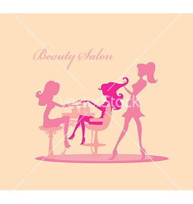 380x400 Beautiful Woman In Beauty Salon Vector