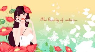 310x170 Cartoon Beauty Background 04