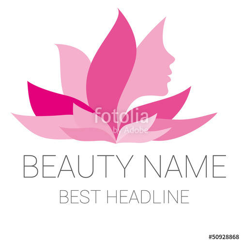 500x500 Leaf Woman Pink Beauty Vector Logo Stock Image And Royalty Free