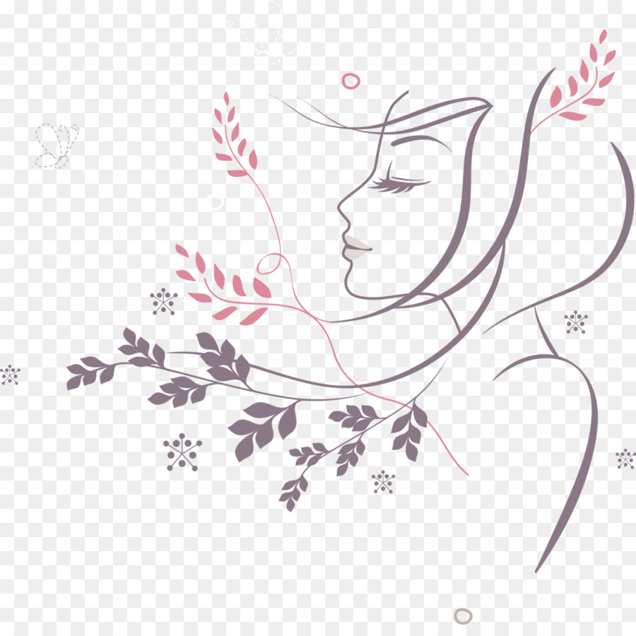 900x900 Woman Flower Clip Art