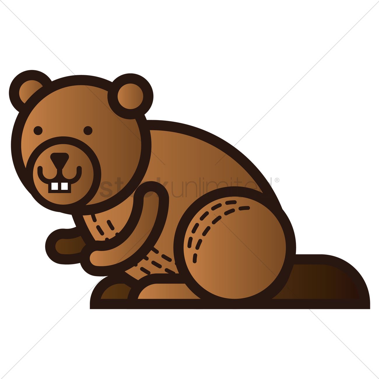 1300x1300 Beaver Vector Image