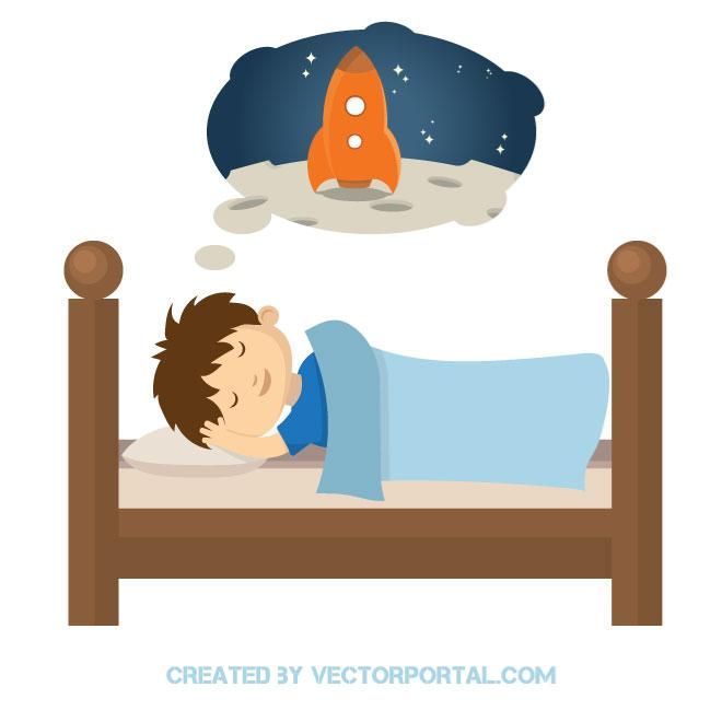 660x660 Kid In The Bed Vector Image Various Vectors