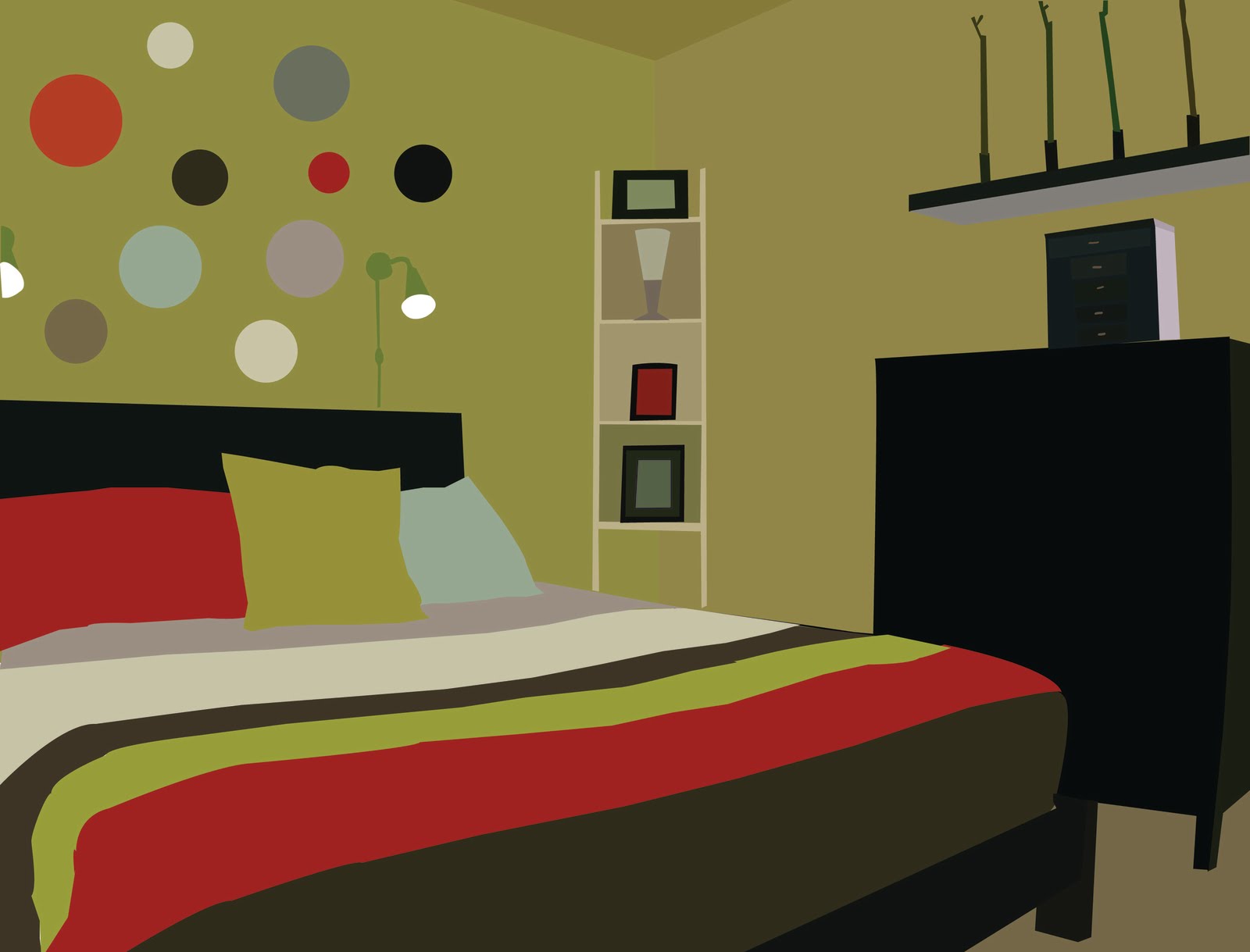 1600x1219 Bedroom Vector