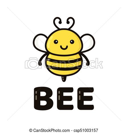 450x470 Fun Cute Happy Smiling Bee. Vector Modern Style Flat Line