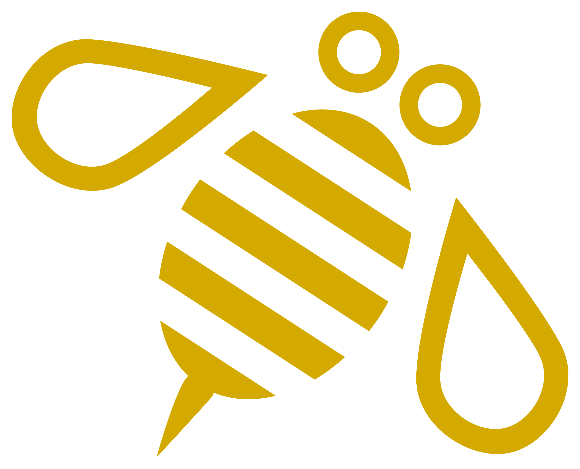 2400x1940 Gold Bee Vector Clipart Image