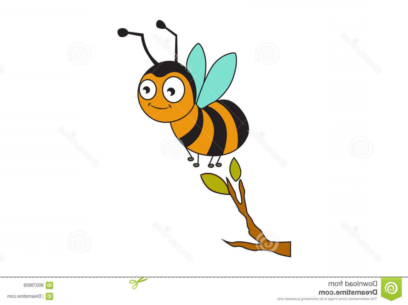 1560x1166 Stock Illustration Honey Bee Vector Illustration Isolated White