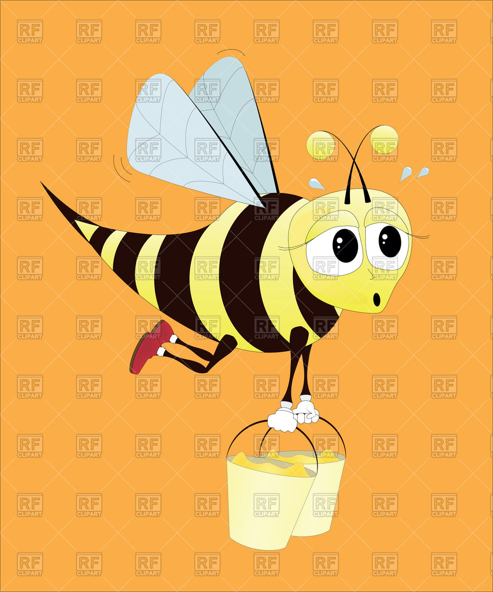1000x1200 Hard Working Bee Vector Image Vector Artwork Of Plants And