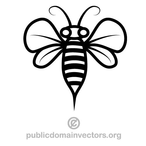 500x500 Bee Vector Art Public Domain Vectors