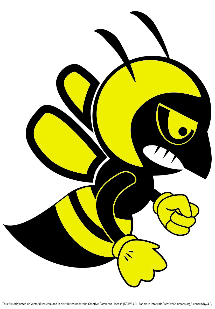 829x1192 Free Fighting Bee Vector