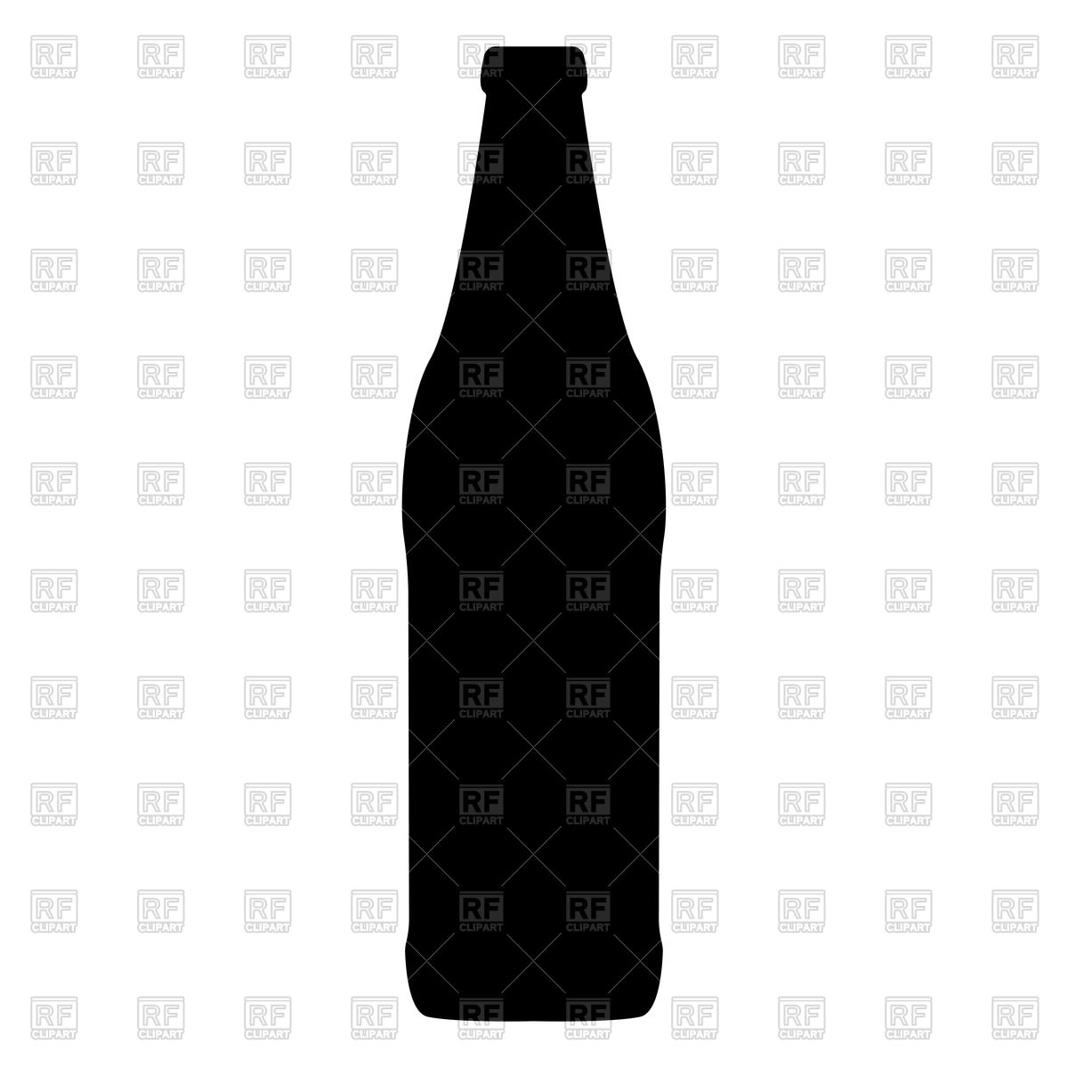 1200x1200 Beer Bottle Black Color Icon Vector Image Vector Artwork Of