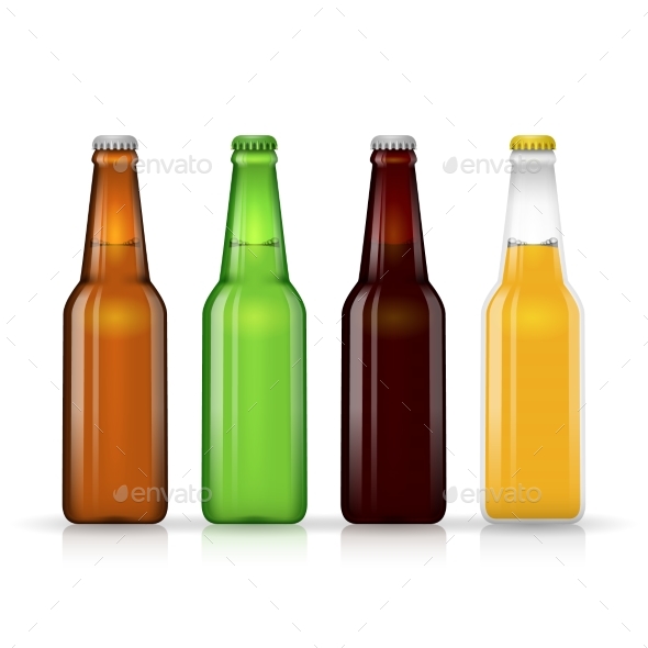 590x590 Beer Bottle Vector Set Dark And Lager By Neyro2008 Graphicriver