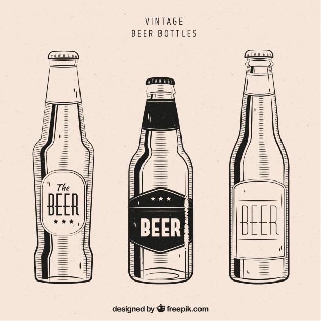 626x626 Vintage Beer Bottle Collection Vector Free Download
