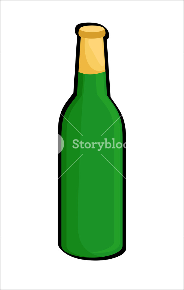636x1000 Beer Bottle Vector Shape Royalty Free Stock Image