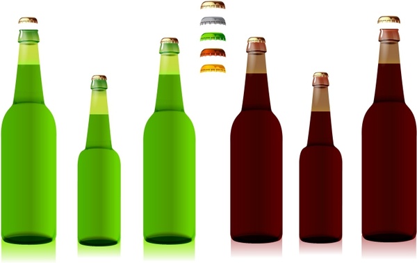 600x378 Beer Bottles Free Vector In Adobe Illustrator Ai ( .ai