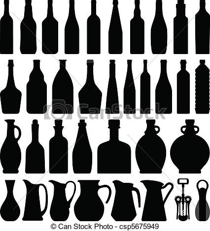 426x470 Vector Wine Beer Bottle Stock Illustration Royalty Free Drawing