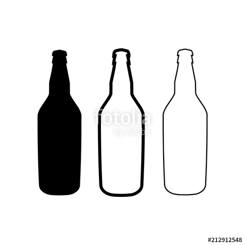 500x500 Beer Bottle. Vector Icons Stock Image And Royalty Free Vector