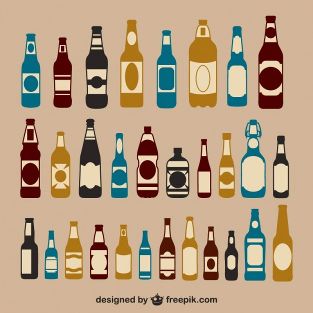 626x626 Beer Bottles Pack Vector Free Download